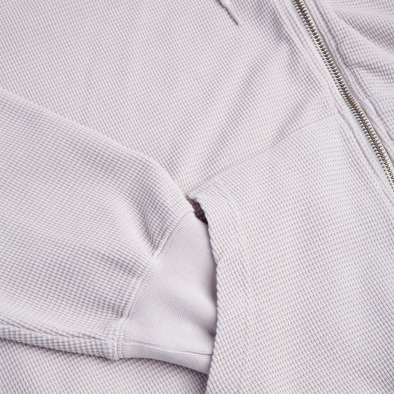 Polar Skate Co. Waffle Zip Hoodie Pale Taupe