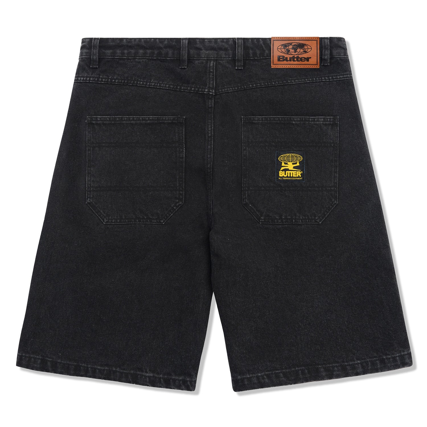 Butter Goods Patch Pocket Denim Shorts Washed Black