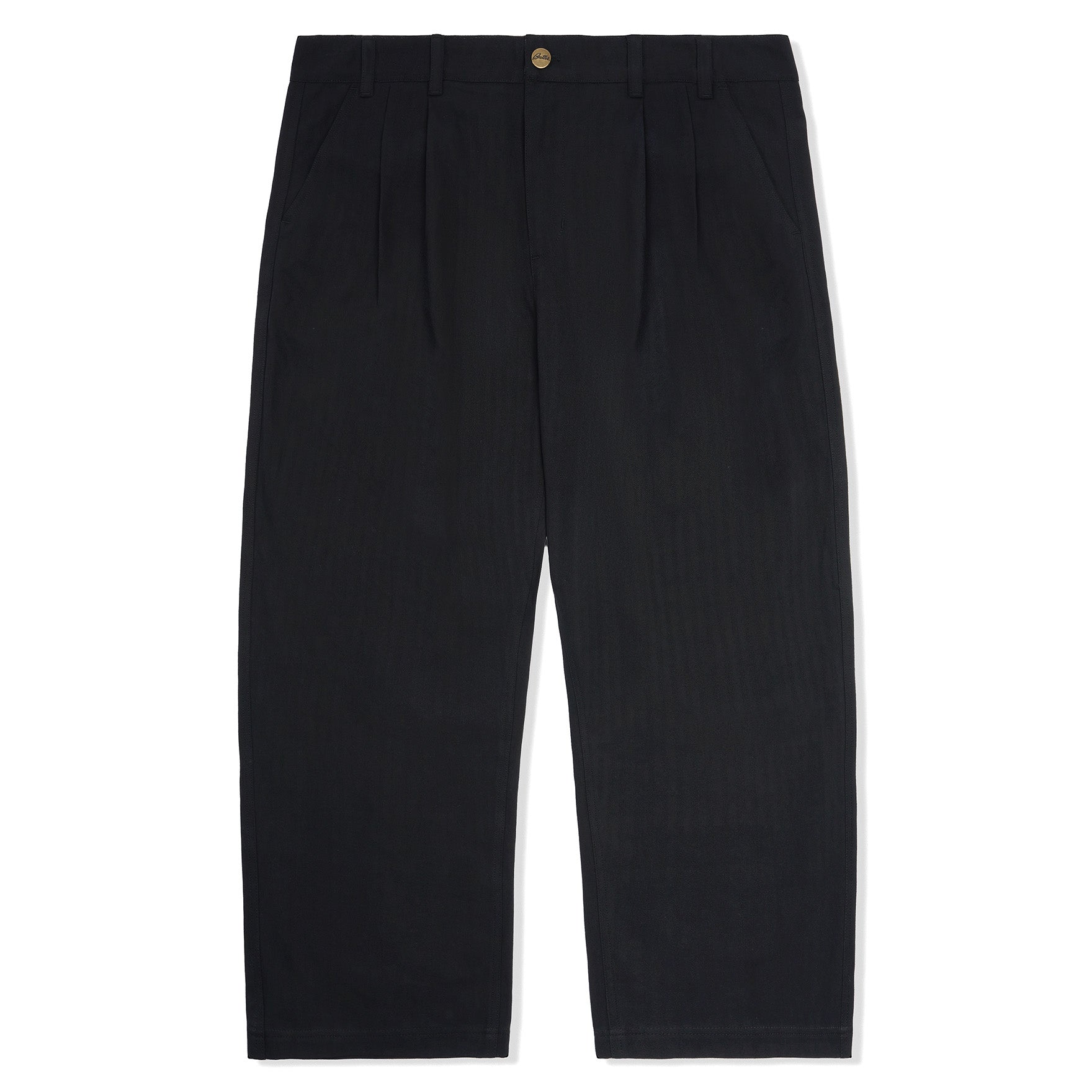 Butter Goods Pleated Trousers Black