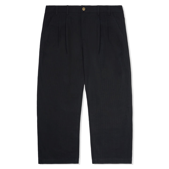 Butter Goods Pleated Trousers Black