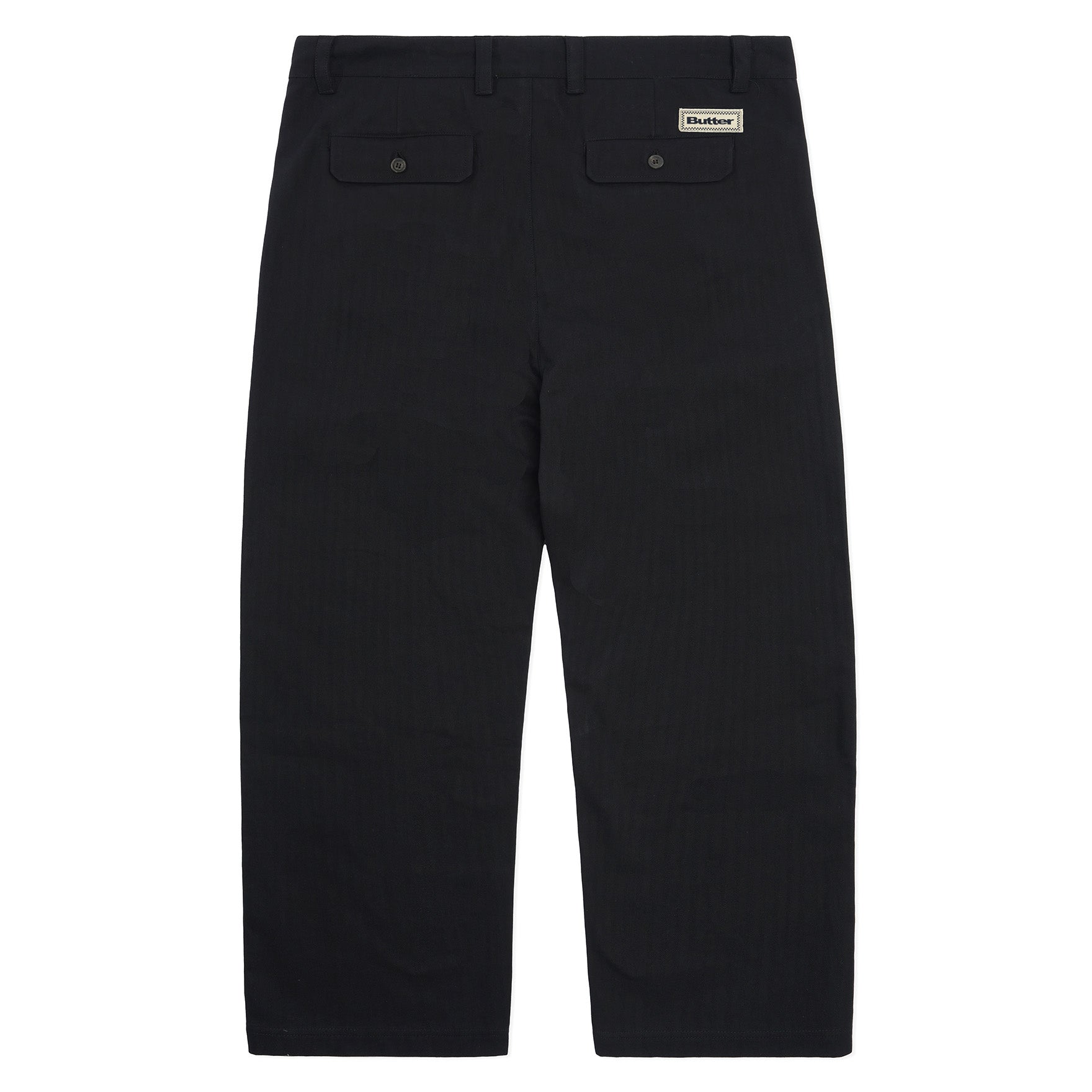 Butter Goods Pleated Trousers Black