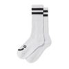 Polar Skate Co. Rib Socks Long Happy Sad White