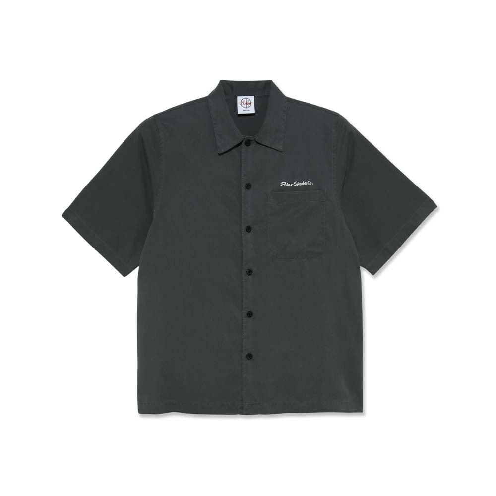 Polar Skate Co. Diamond Face Bowling Shirt (Graphite / White