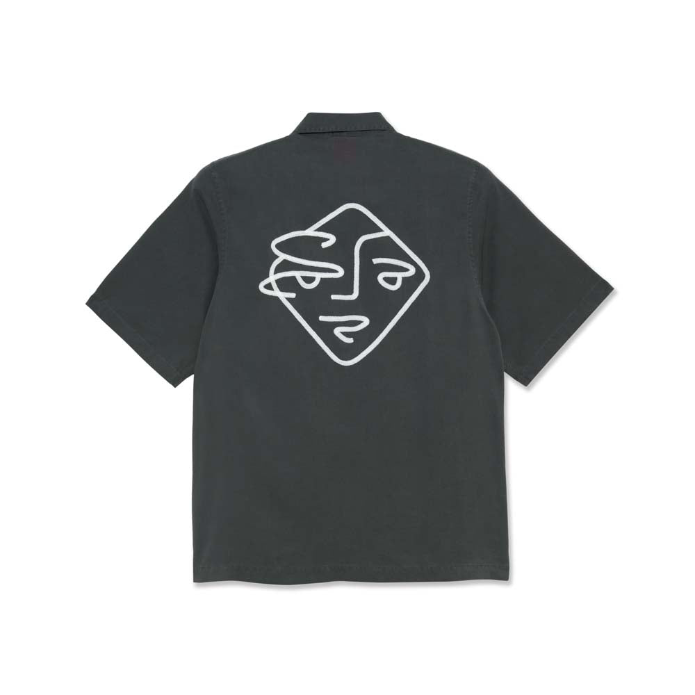 Polar Skate Co. Diamond Face Bowling Shirt (Graphite / White)