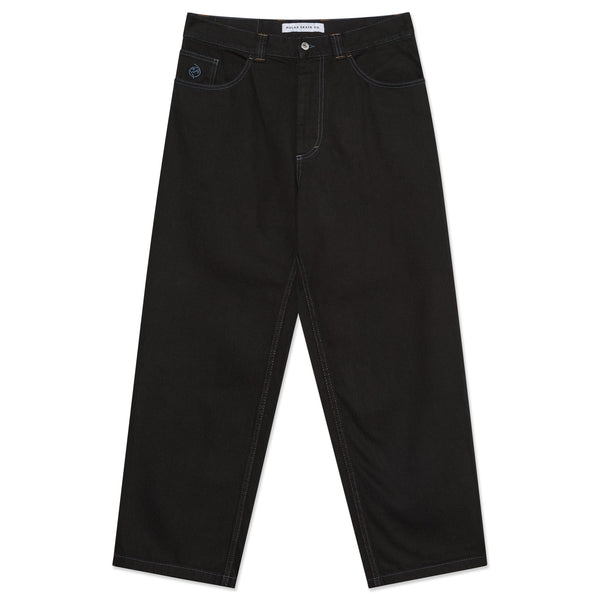 polar skate bigboy 黒　M Polar Skate Co. Big Boy Pants Black/Blue Stitching - Orchard Skateshop