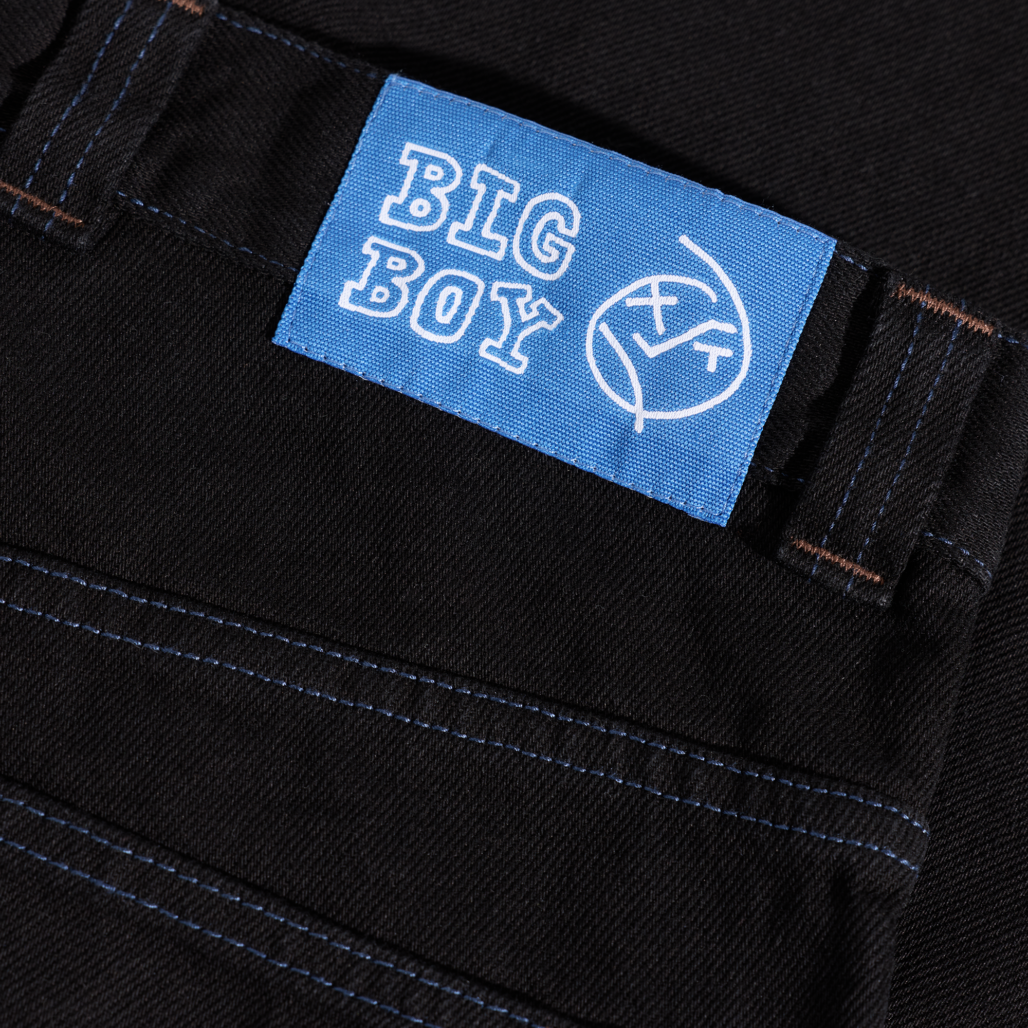 Polar Skate Co. Big Boy Pants Black/Blue Stitching