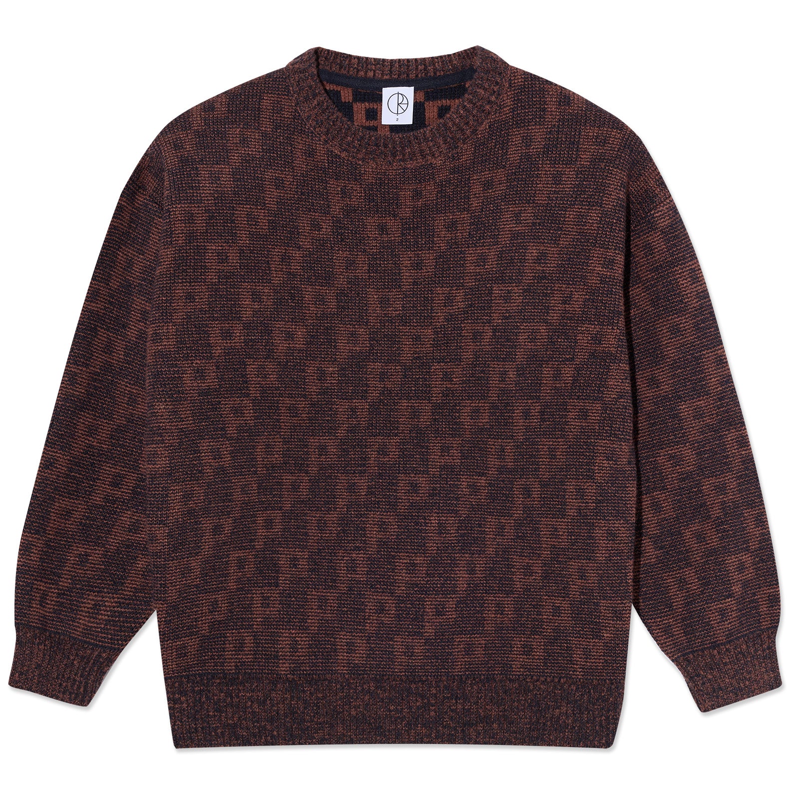 Polar Skate Co. George Sweater P Pattern Navy/Orange - Orchard