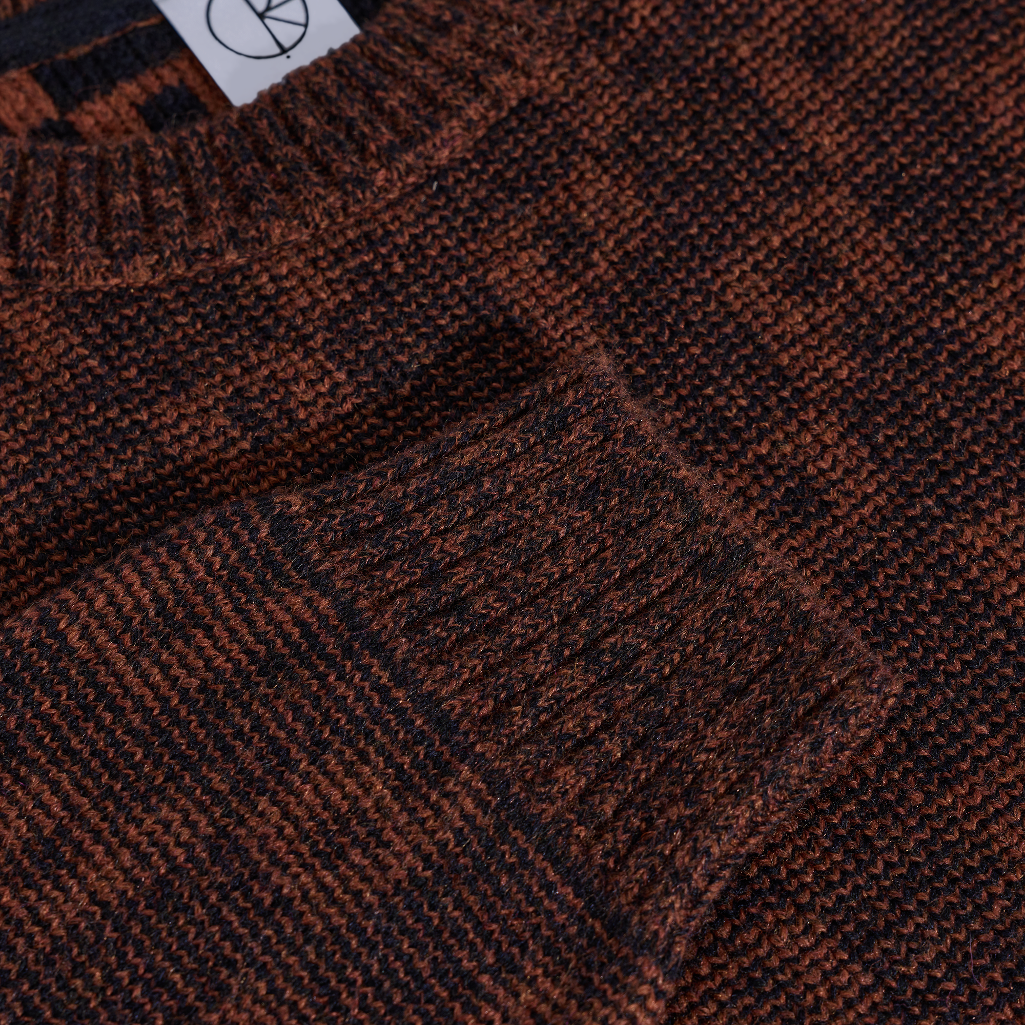 Polar Skate Co. George Sweater P Pattern Navy/Orange