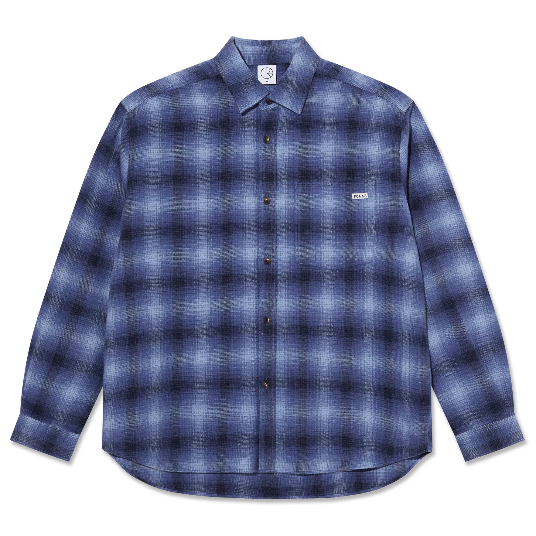 Polar Skate Co. Mitchell LS Shirt Shadow Check Blue - Orchard