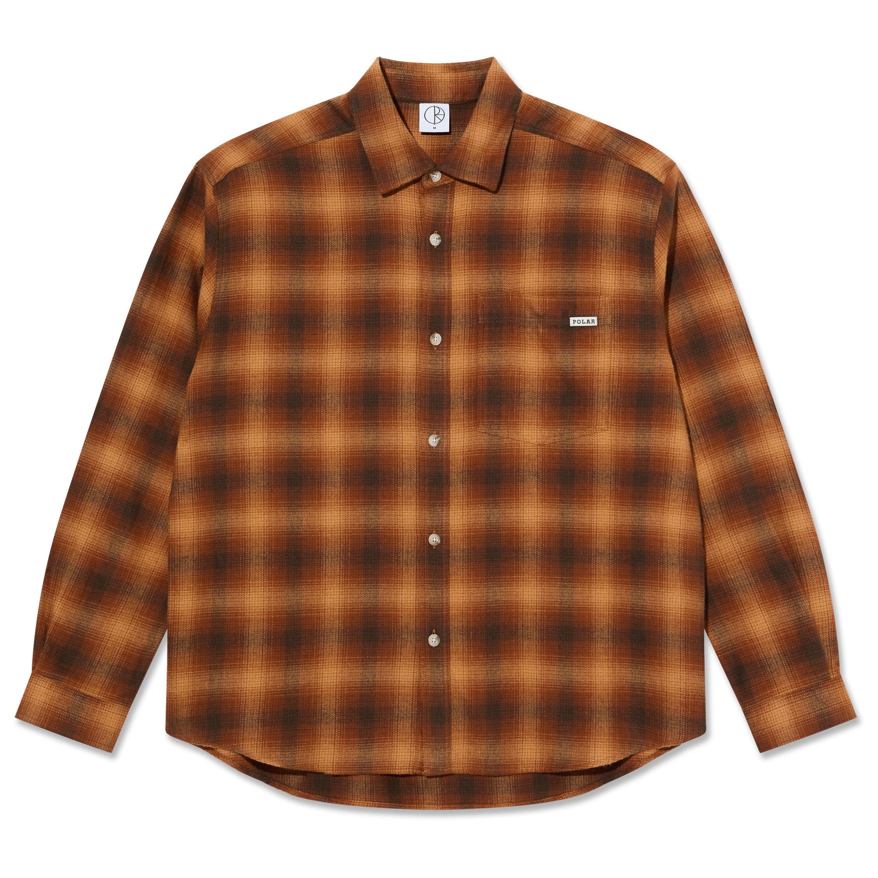 Polar Skate Co. Mitchell LS Shirt Shadow Check Caramel