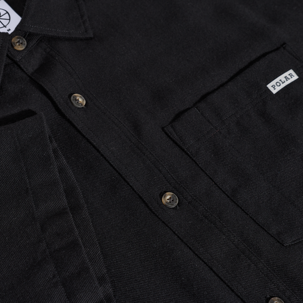 Polar Skate Co. Mitchell Shirt Black - Orchard Skateshop