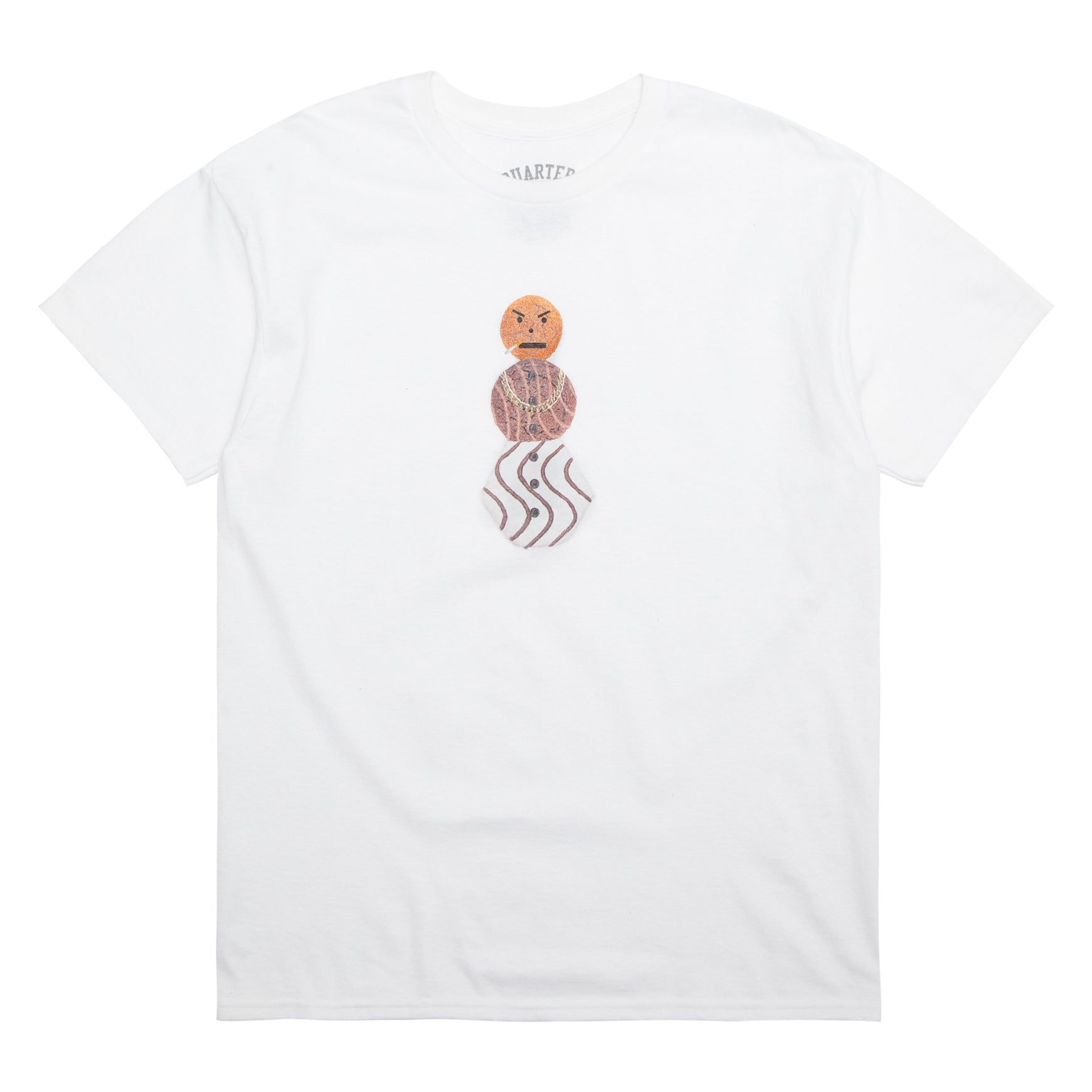 Quartersnacks Front Snackman Tee White