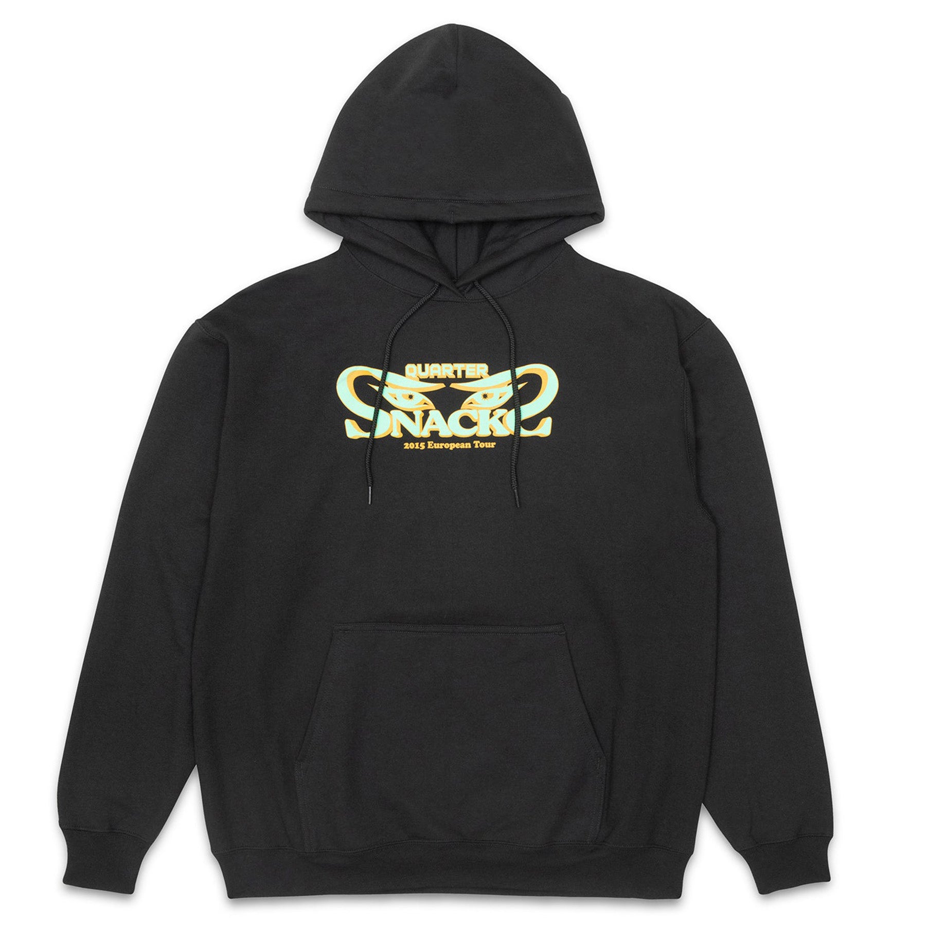 Quartersnacks Euro Tour Hoodie Black - Orchard Skateshop