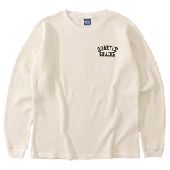 Quartersnacks Printed Thermal Longsleeve Bone - Orchard Skateshop