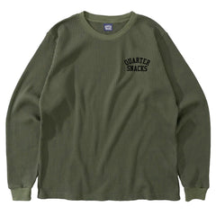 Quartersnacks Printed Thermal Longsleeve Olive - Orchard Skateshop