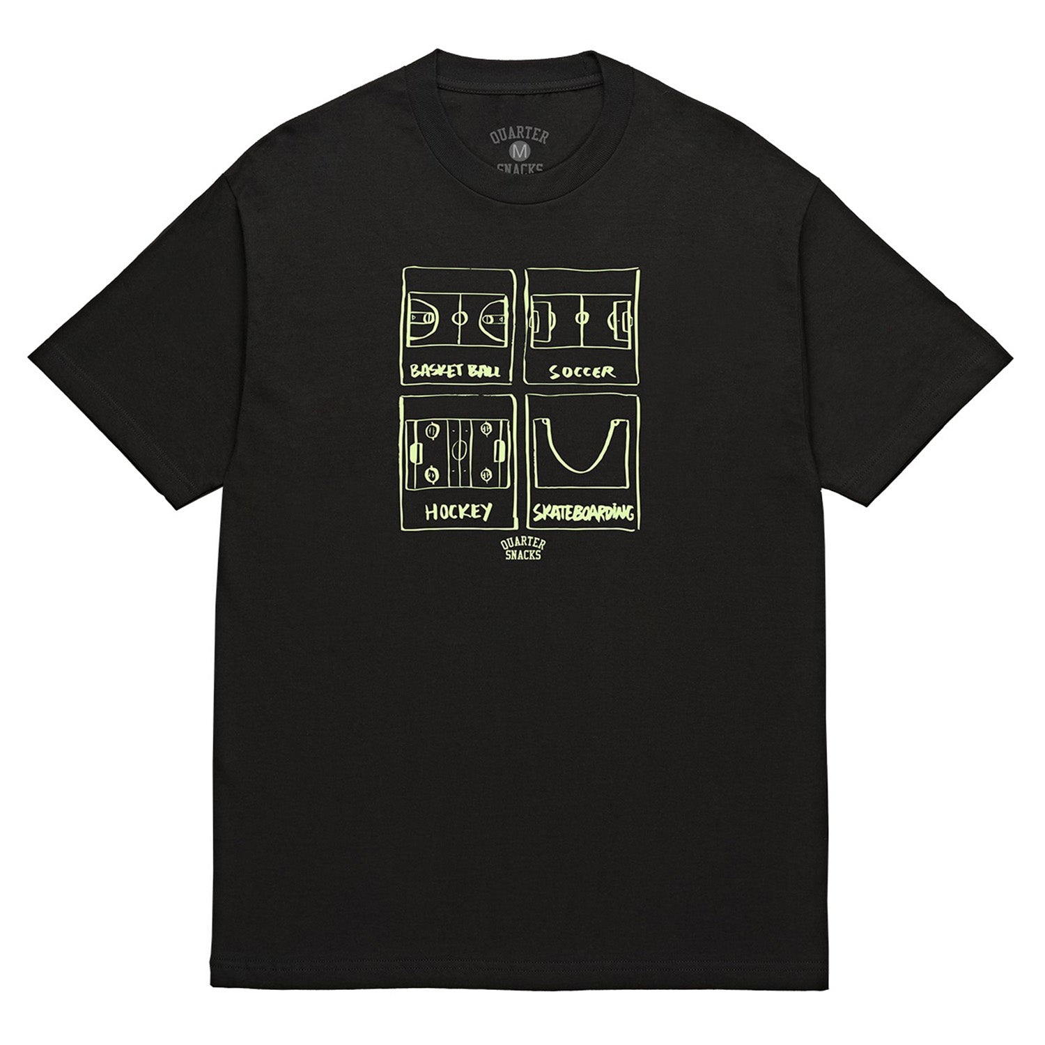 Quartersnacks Sports Tee Black - Orchard Skateshop