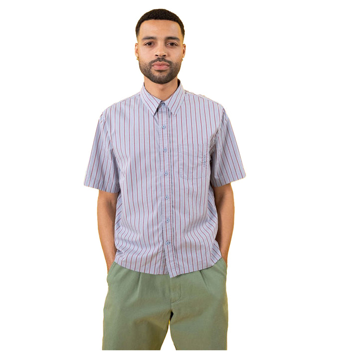 Quasi Kalvin S/S Button Up Blue