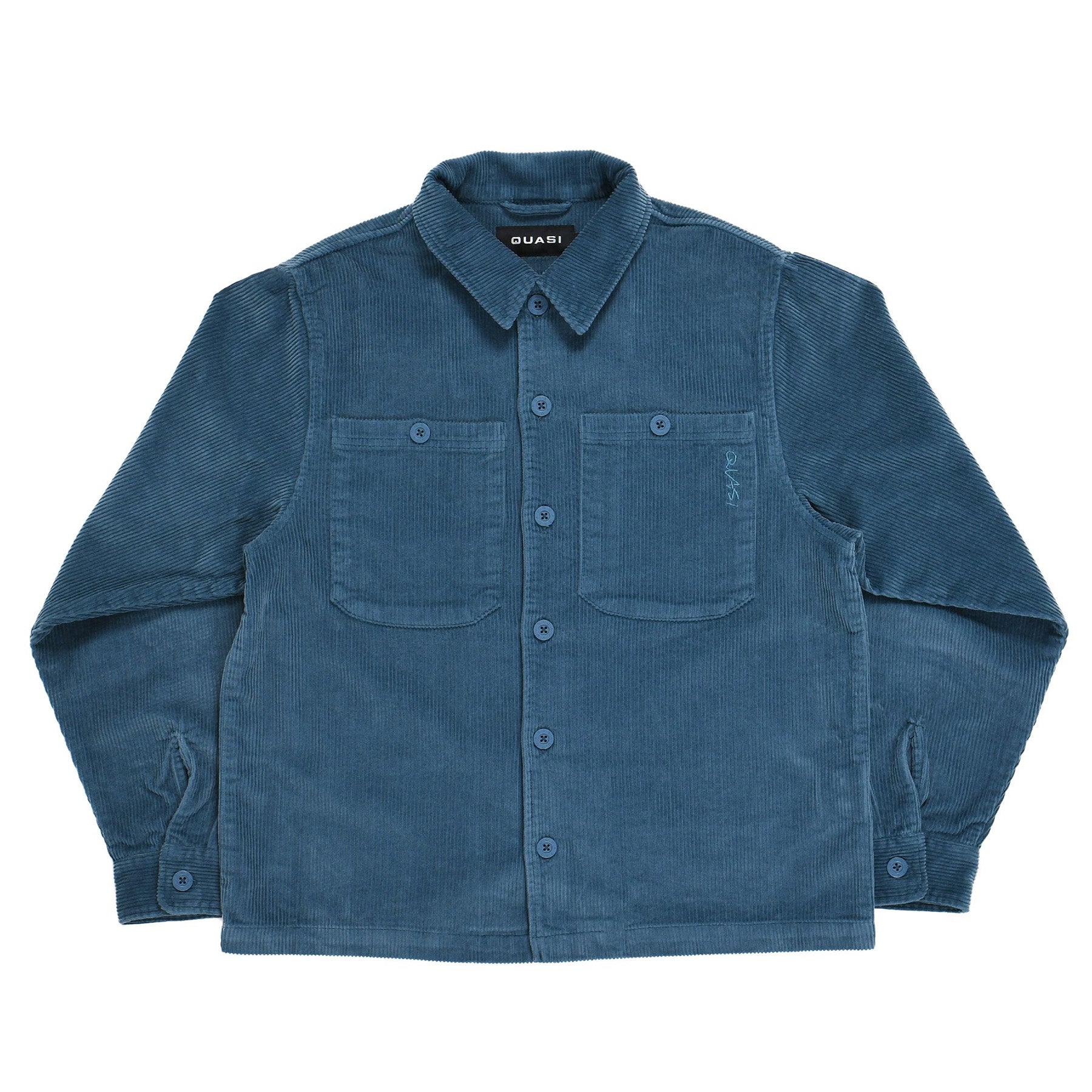 Quasi Montauk Cord Button Up Shirt Ocean Blue - Orchard Skateshop