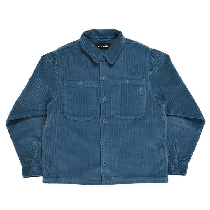 Quasi Montauk Cord Button Up Shirt Ocean Blue