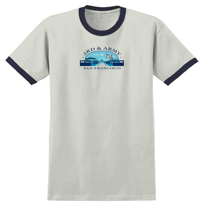 Real 3rd & Army Ringer Tee Natural/Midnight Navy