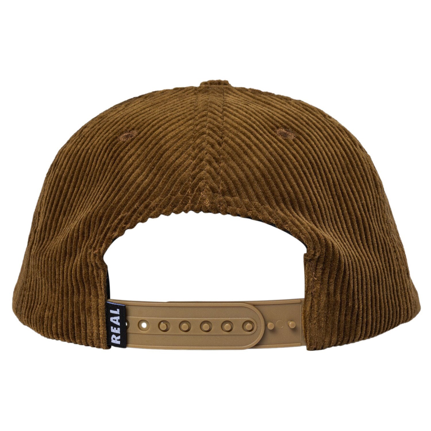 Real Bubble Oval Snapback Hat Brown