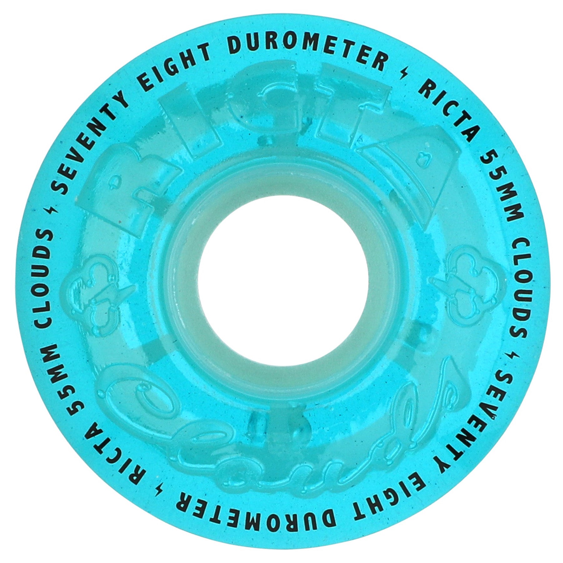 Ricta Clouds Hybrid Wheel Transparent Blue GITD 55mm 78a