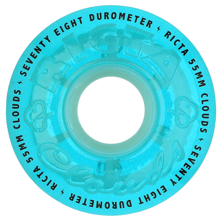 Ricta Clouds Hybrid Wheel Transparent Blue GITD 55mm 78a