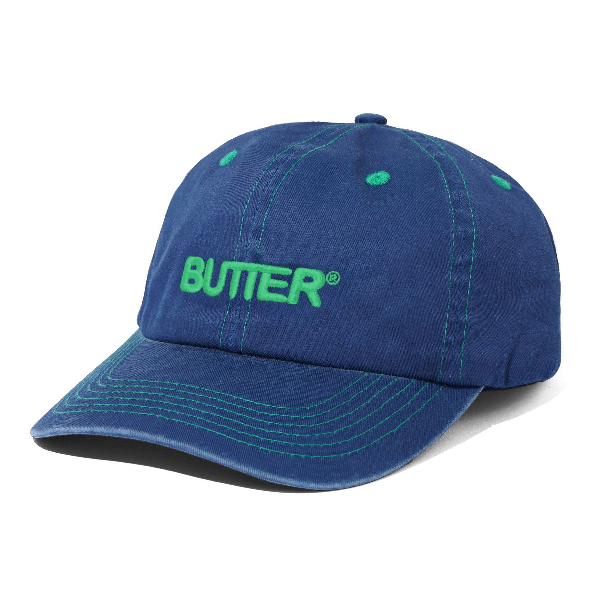 Butter Goods Rounded Logo 6 Panel Cap Navy