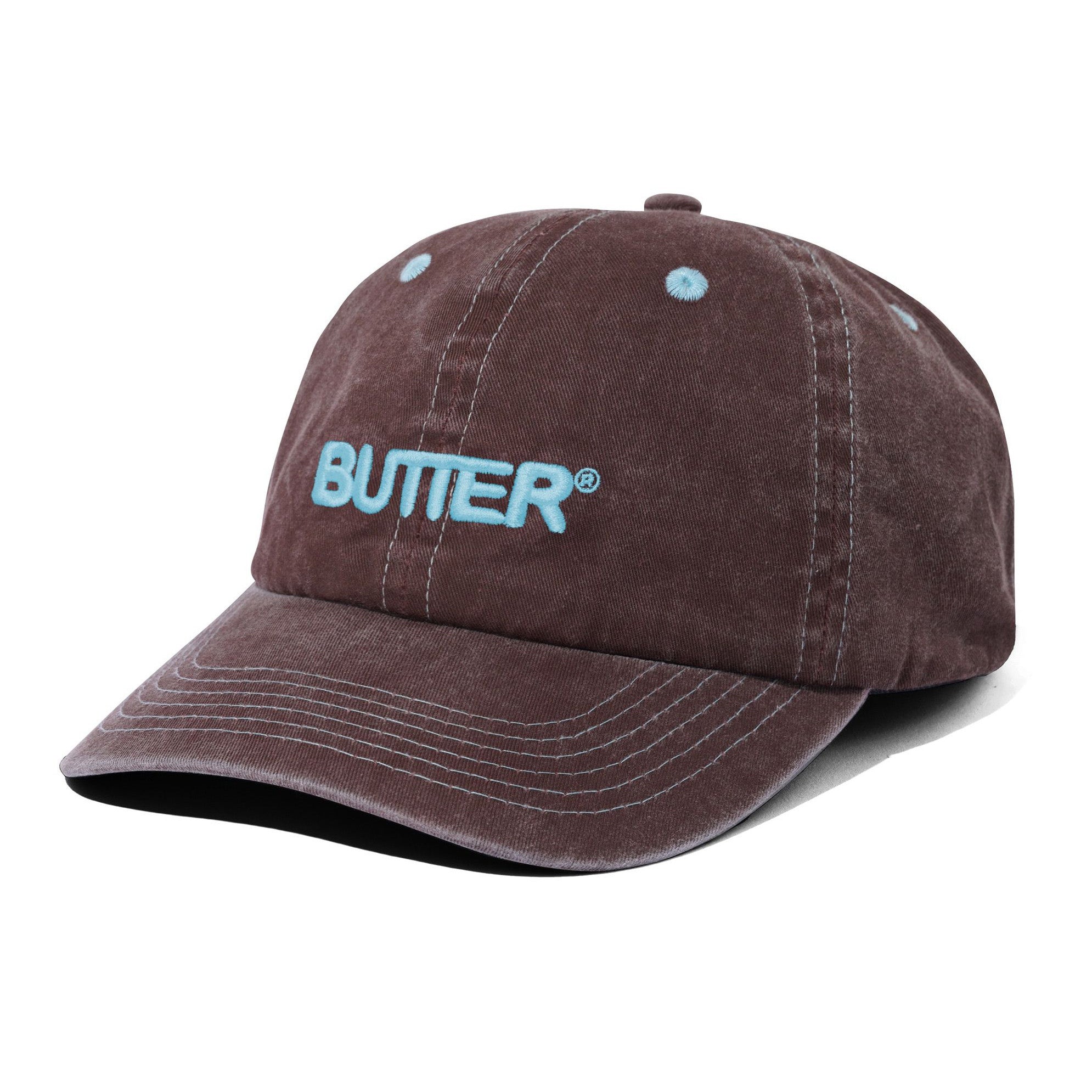 Butter Goods Rounded Logo 6 Panel Cap Redwood