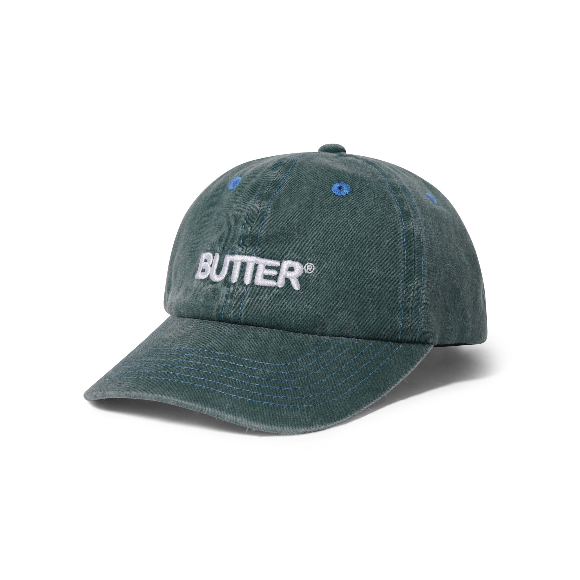 Butter Goods Rounded Logo 6 Panel Cap Washed Jade