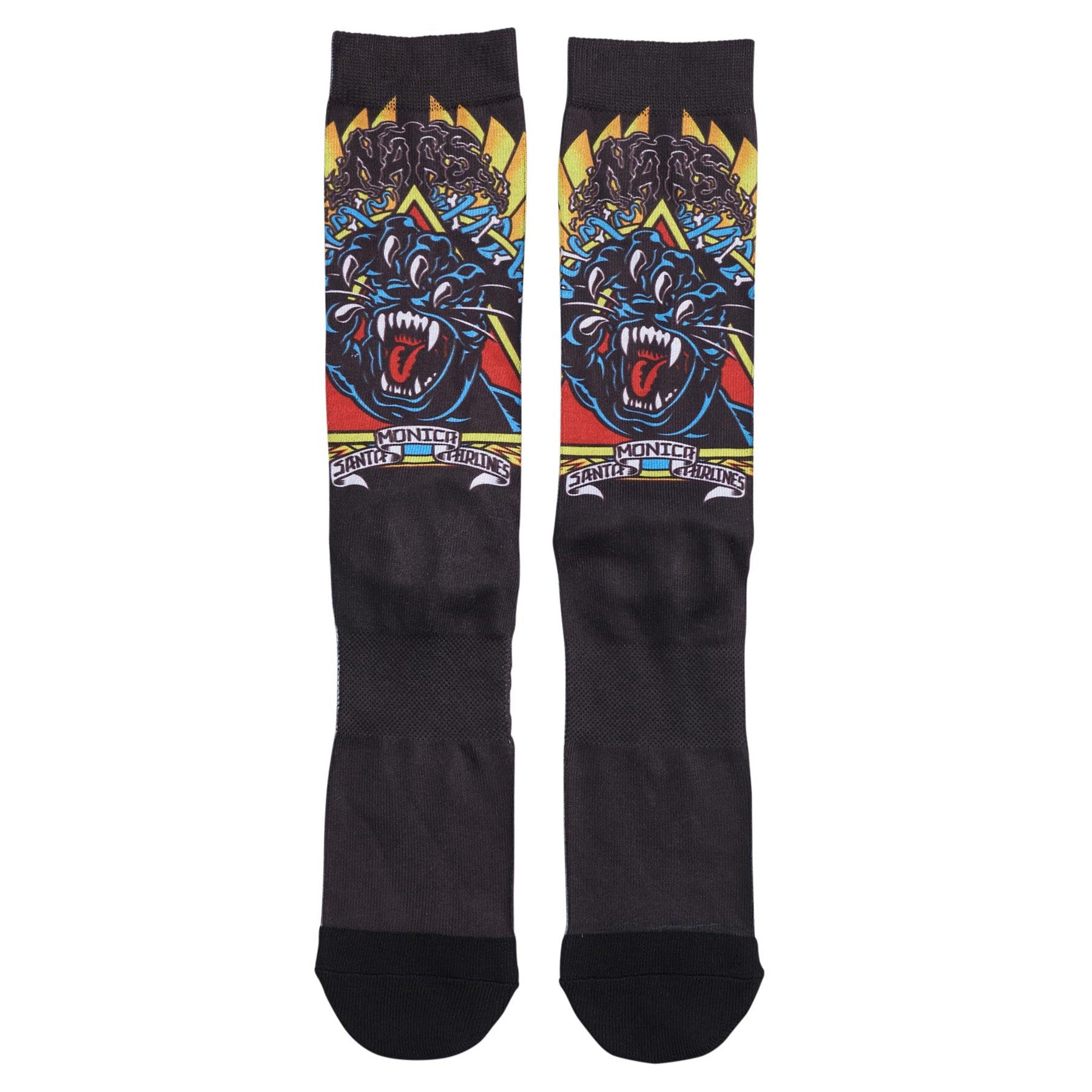 Santa Cruz Natas Screaming Panther Dress Socks Black M 9-11