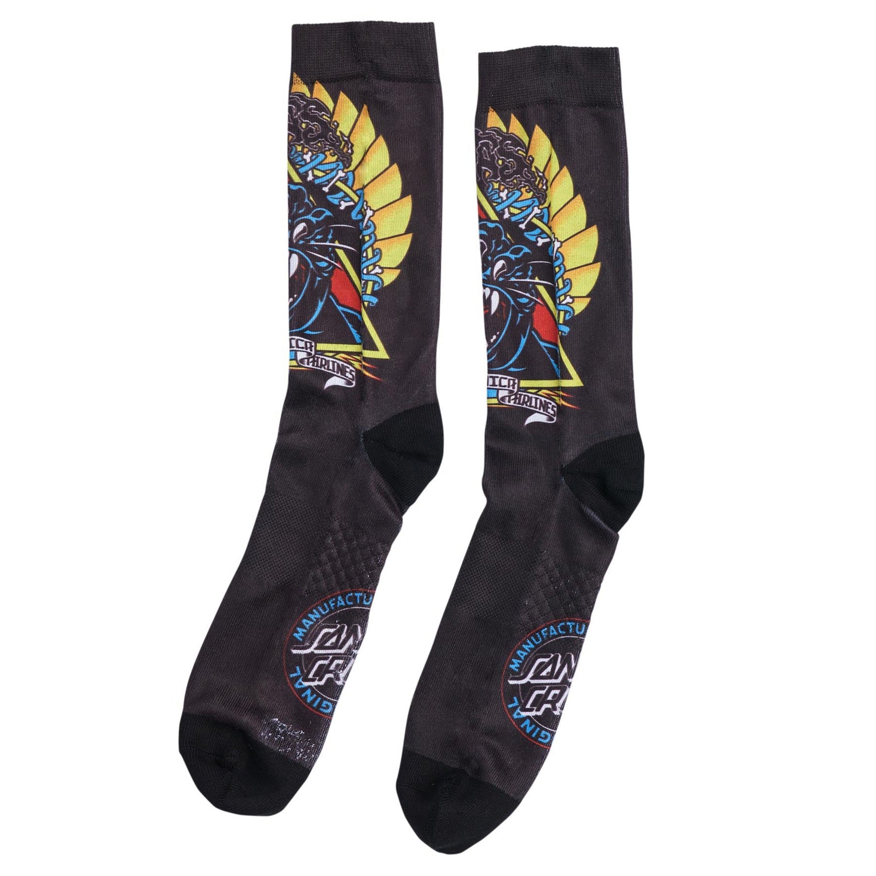 Santa Cruz Natas Screaming Panther Dress Socks Black M 9-11