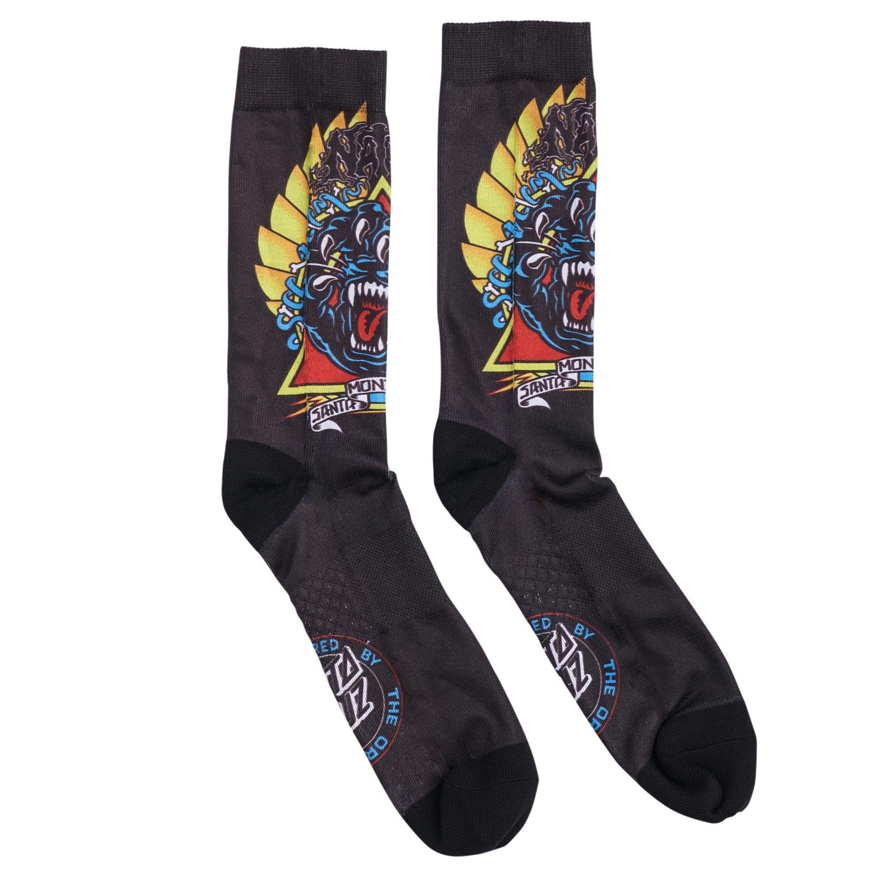 Santa Cruz Natas Screaming Panther Dress Socks Black M 9-11