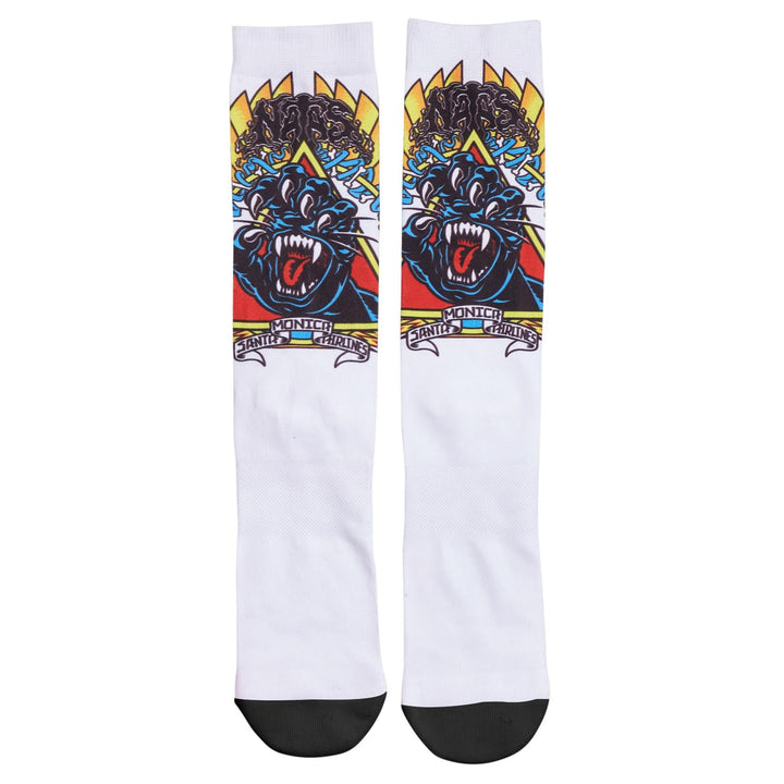 Santa Cruz Natas Screaming Panther Dress Socks White M 9-11