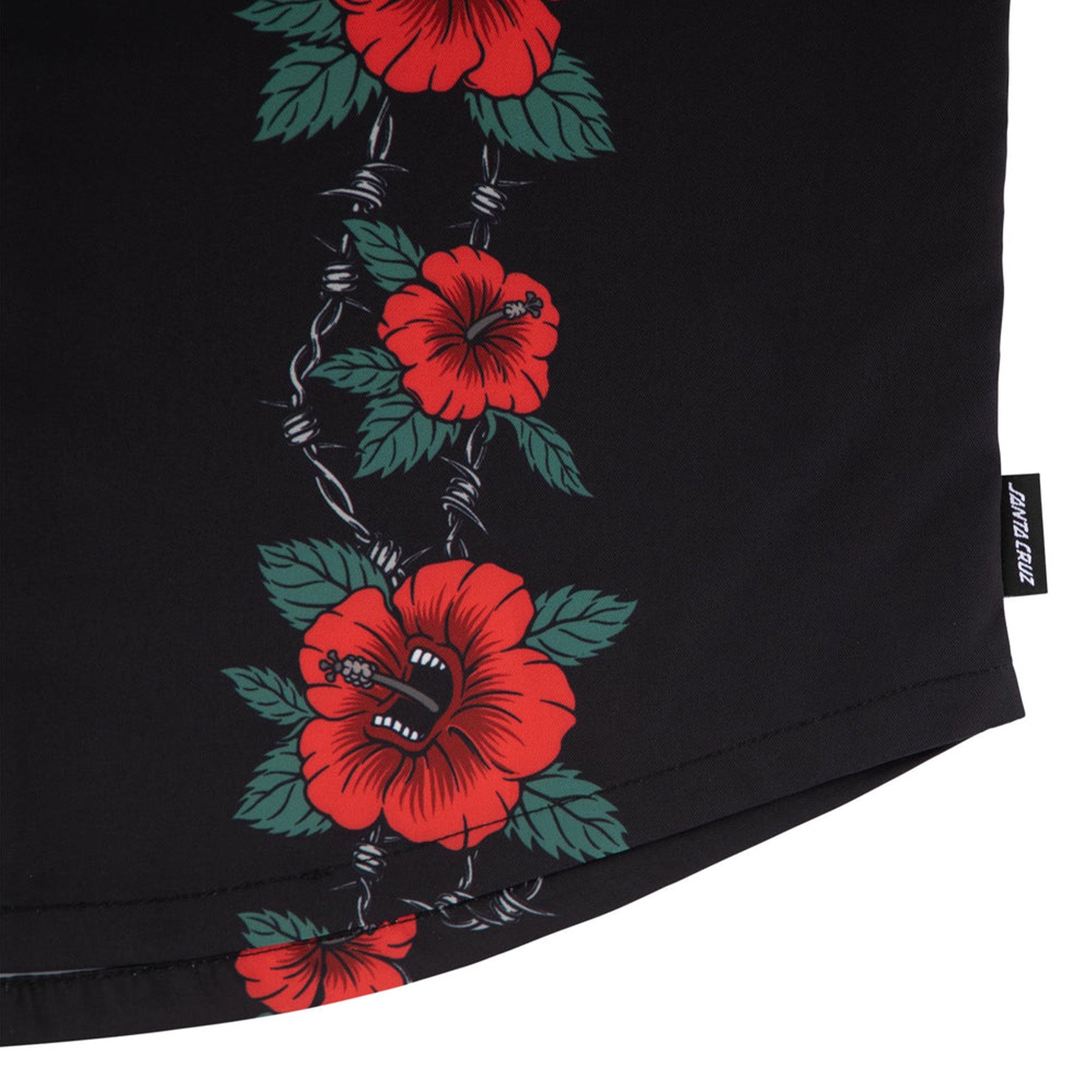 Santa Cruz Screaming Cabana Party Shirt Black
