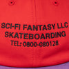 Sci-Fi Fantasy Business Post Hat Red/Violet