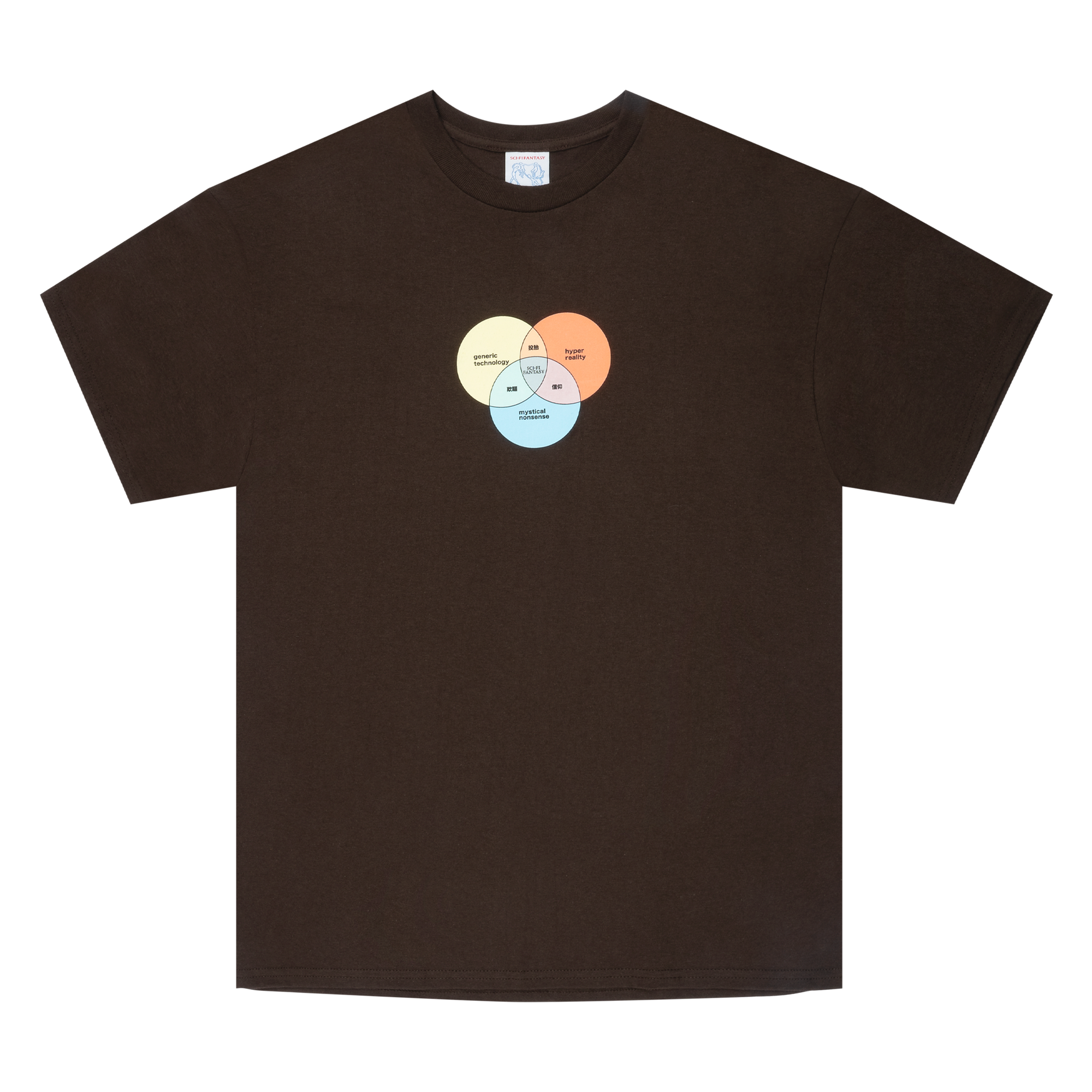 Sci-Fi Fantasy Venn Diagram Tee Brown