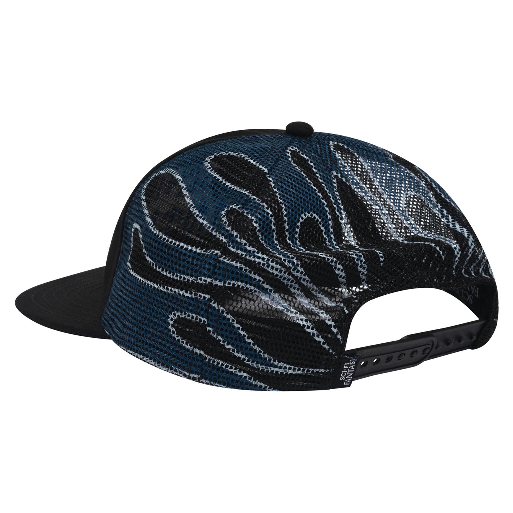 Sci-Fi Fantasy Biker Logo Mesh Hat Black