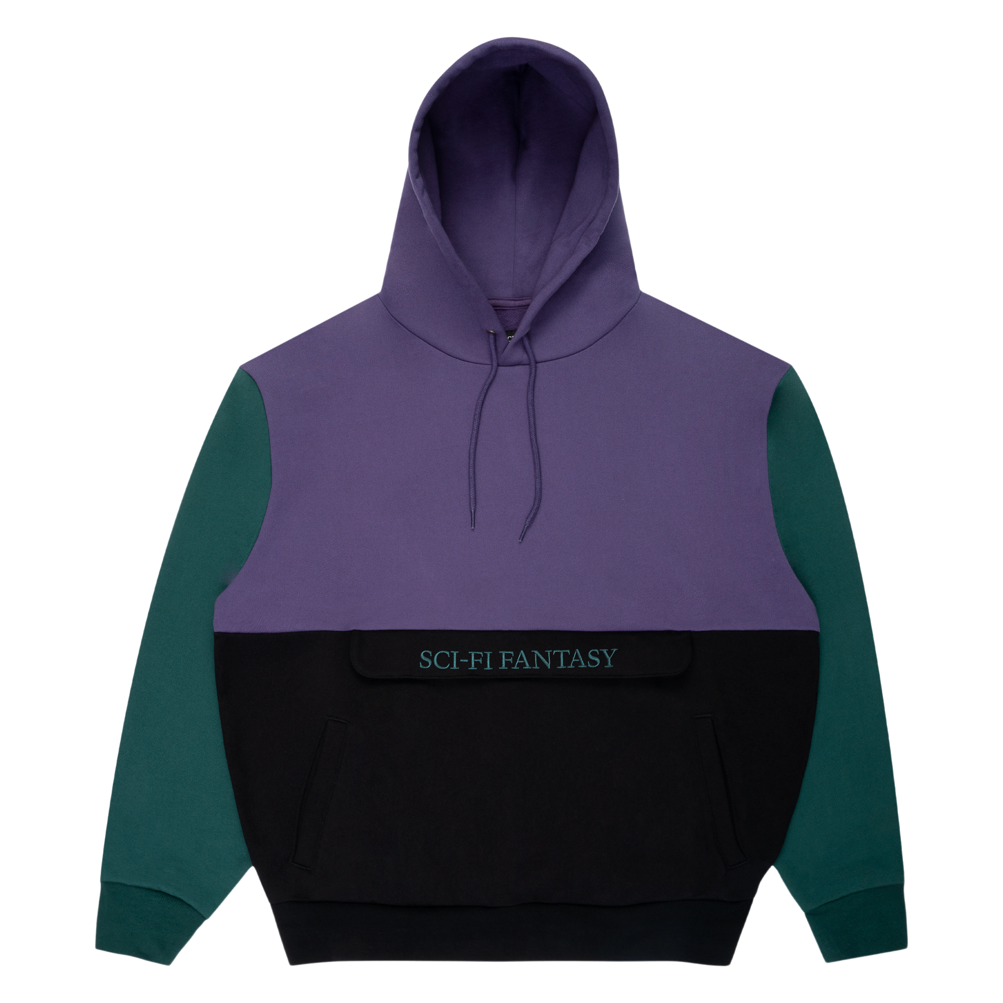 Sci-Fi Fantasy Colorblocked Hood Purple/Black