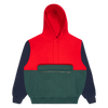 Sci-Fi Fantasy Colorblocked Hood Red/Green