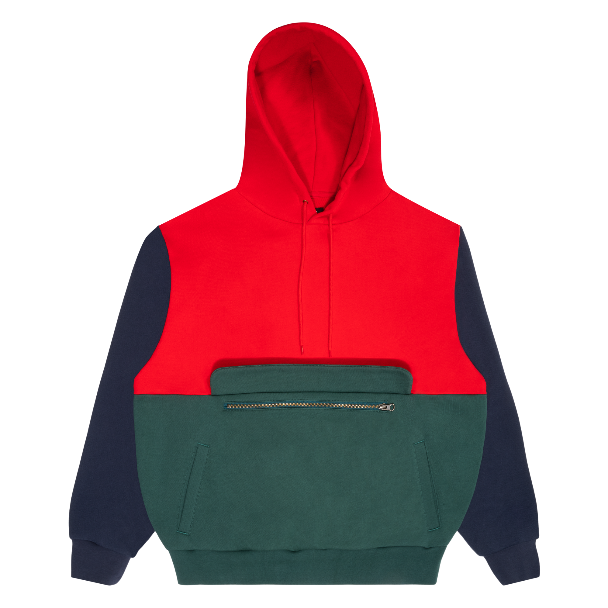 Sci-Fi Fantasy Colorblocked Hood Red/Green