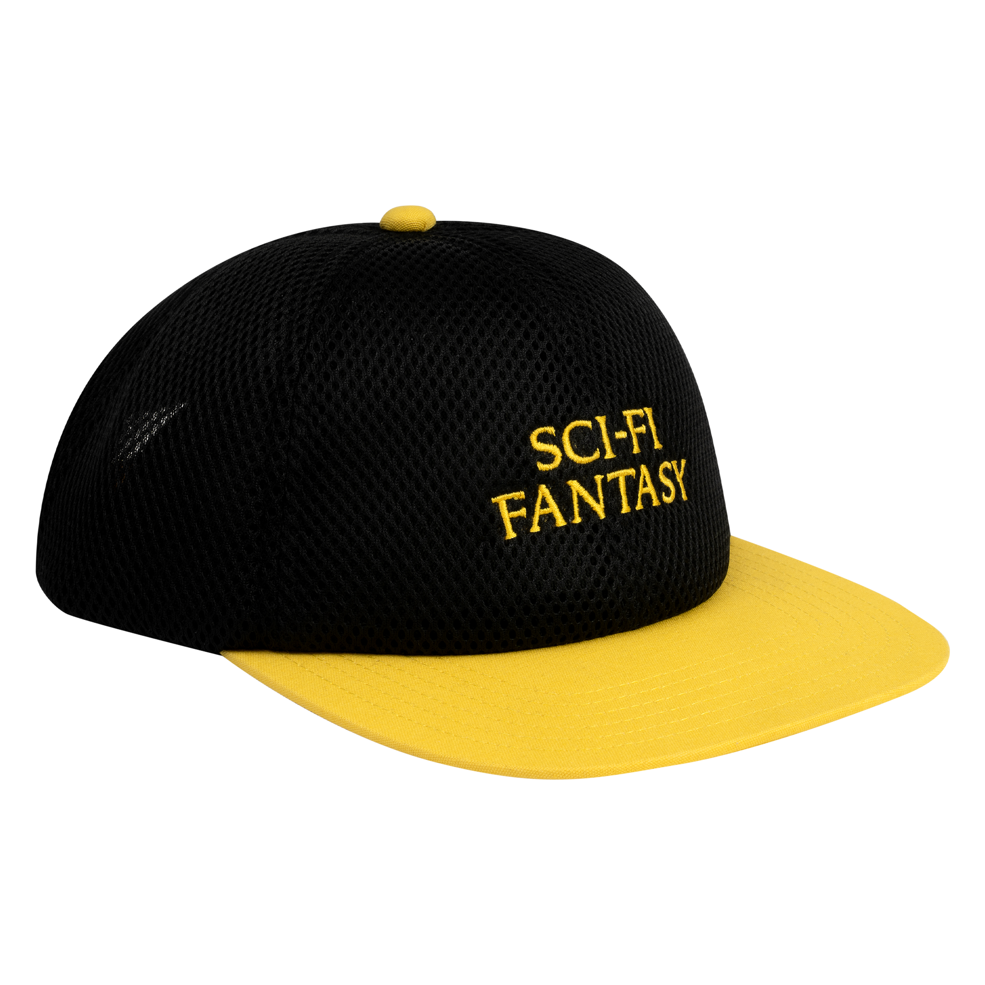 Sci Fi Fantasy Logo Hat Black Mesh