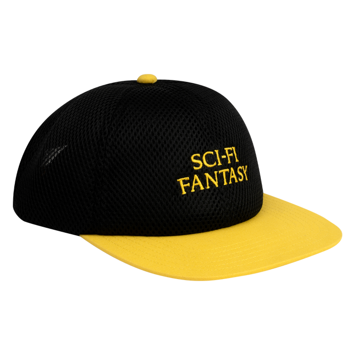 Sci Fi Fantasy Logo Hat Black Mesh