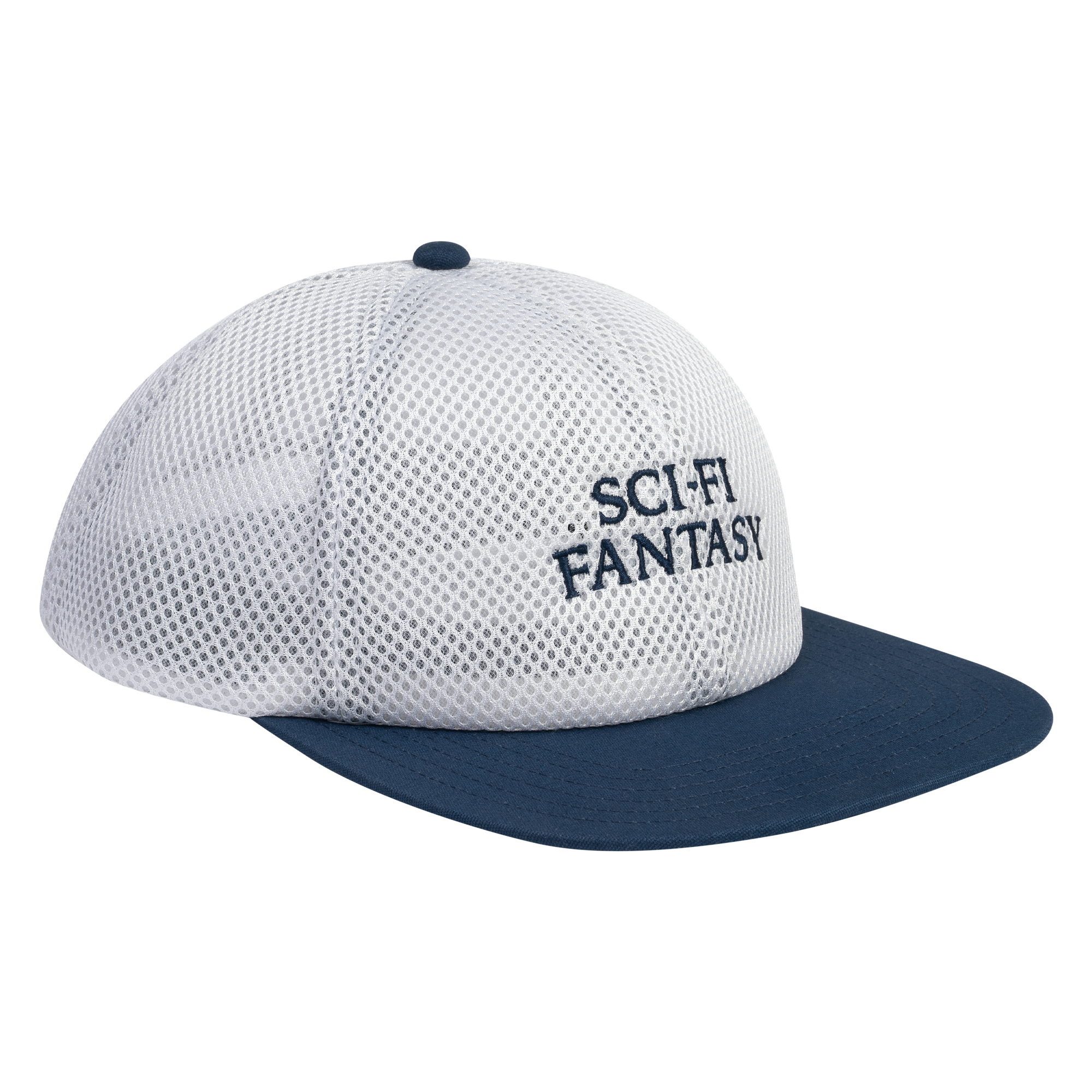 Sci Fi Fantasy Logo Hat White Mesh