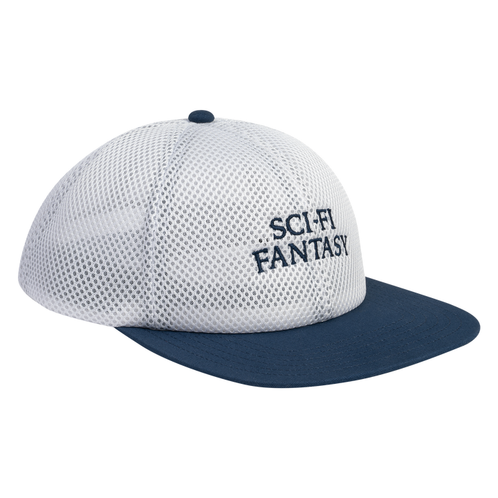 Sci Fi Fantasy Logo Hat White Mesh