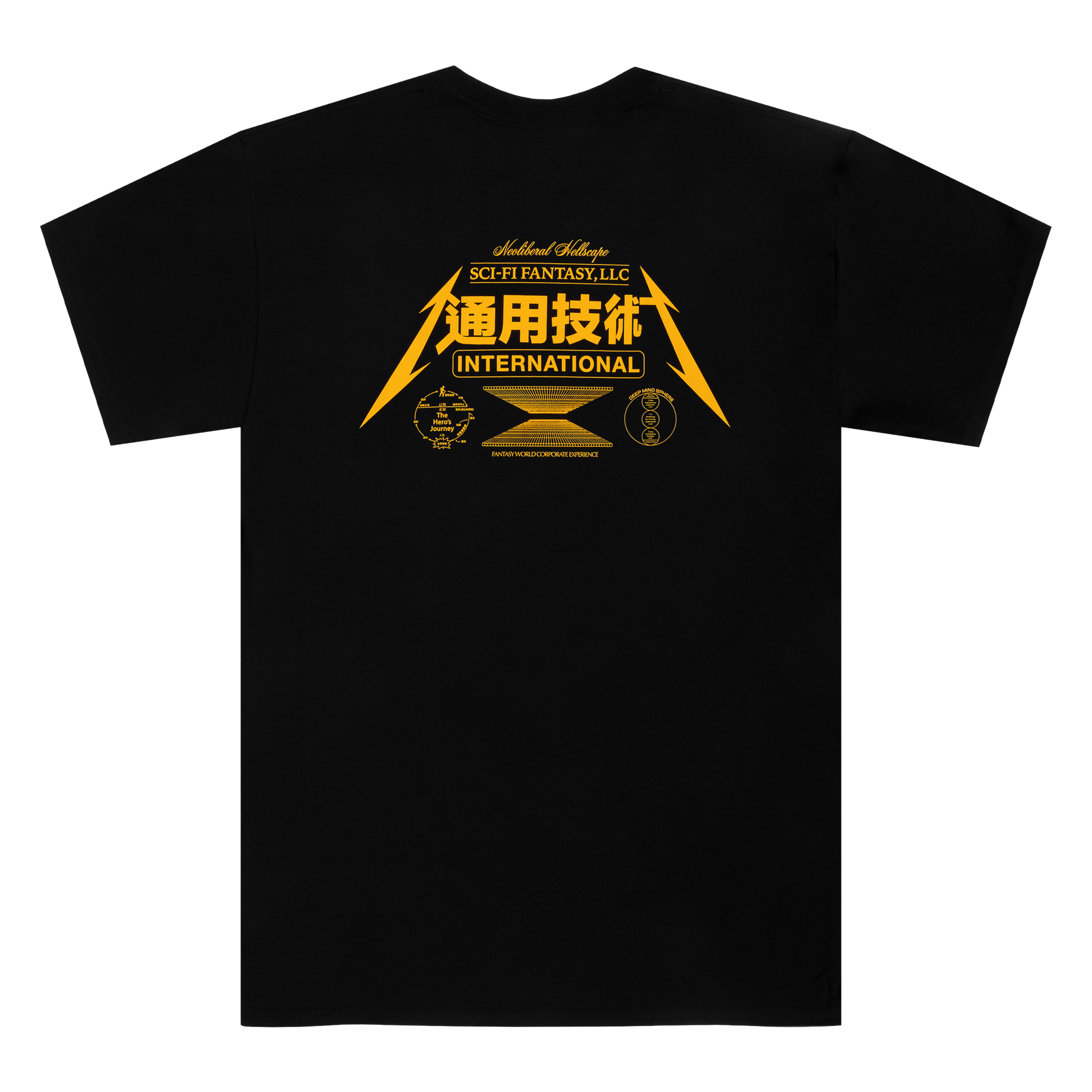 Sci-Fi Fantasy Neoliberal Tee Black