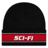 Sci-Fi Fantasy Stripe Fold Logo Beanie Black