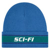 Sci-Fi Fantasy Stripe Fold Logo Beanie Blue