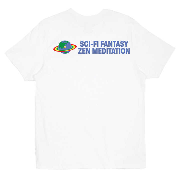 Sci-Fi Fantasy Zen Meditation Tee White