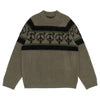 Sexhippies OG Striped Mohair Sweater Olive Drab/Black/Forest